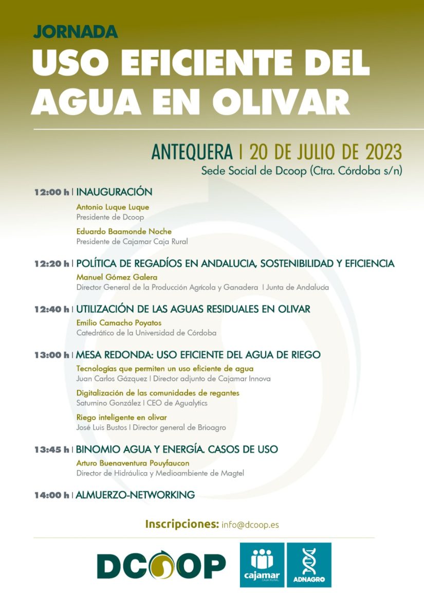 uso eficiente del agua en el olivar